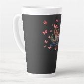 Butterfly Yoga Pose Zen Illustration Milchtasse (Linke Ecke)