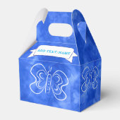Butterfly Zeichne Custom Sky Blue Watercolor Geschenkschachtel (Rückseite)