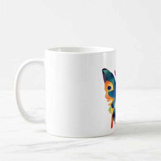 Butterfly Zeichnend Kaffeetasse (Links)