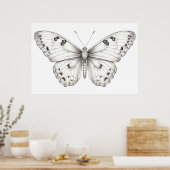 Butterfly zeichnend poster (Küche)