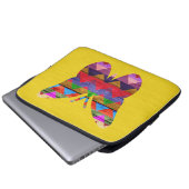 Butterfly Zickzack Muster Laptopschutzhülle (Vorne Knopf)