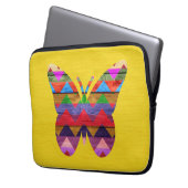 Butterfly Zickzack Muster Laptopschutzhülle (Vorderseite Links)