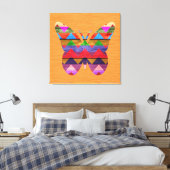 Butterfly Zickzack Muster Leinwanddruck (Insitu (Schlafzimmer))