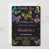 Butterfly zum Geburtstag Einladung (Vorderseite)