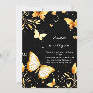Butterfly zum Geburtstag Einladung