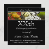 Butterfly zum Geburtstag Einladung (Vorne/Hinten)