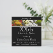 Butterfly zum Geburtstag Einladung (Stehend Vorderseite)