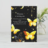 Butterfly zum Geburtstag Einladung (Stehend Vorderseite)