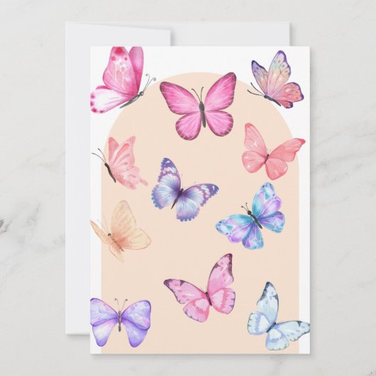 Butterfly zum Geburtstag Einladung (Rückseite)