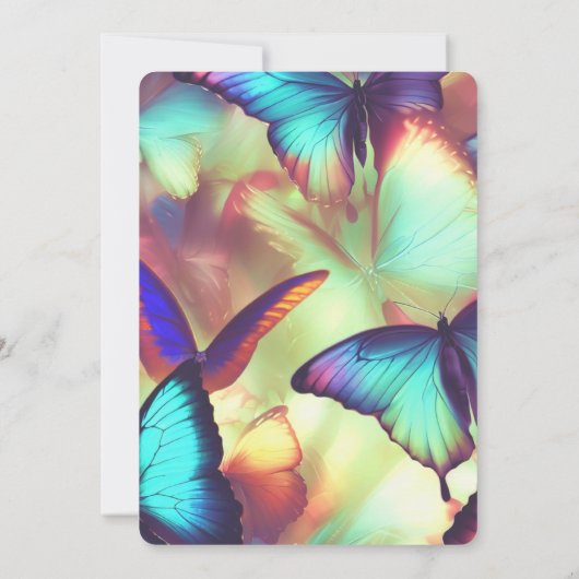 Butterfly zum Geburtstag Einladung (Rückseite)