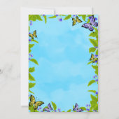 Butterfly zum Geburtstag Einladung (Rückseite)