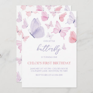 Butterfly zum Geburtstag Einladung