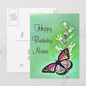 Butterfly zum Geburtstag Einladung (Vorne/Hinten)