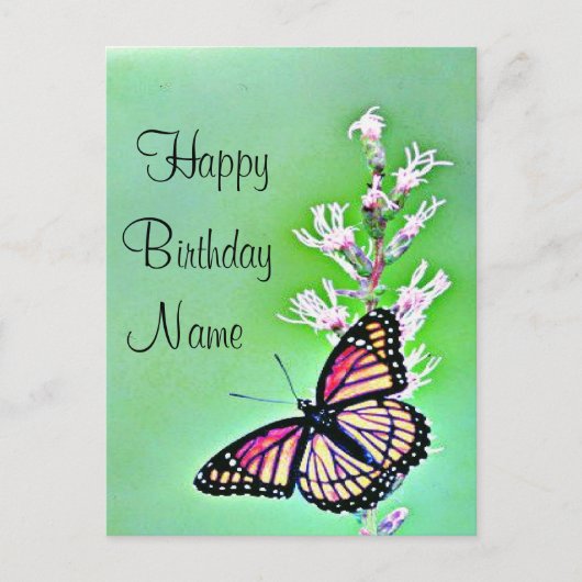 Butterfly zum Geburtstag Einladung (Vorderseite)