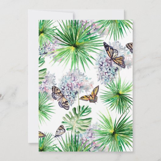 Butterfly zum Geburtstag Einladung (Rückseite)