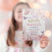 Butterfly zum Geburtstag Einladung für Mädchen