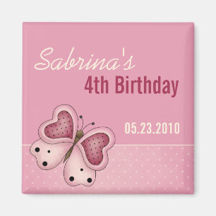Butterfly zum Geburtstag Einladung Magnet