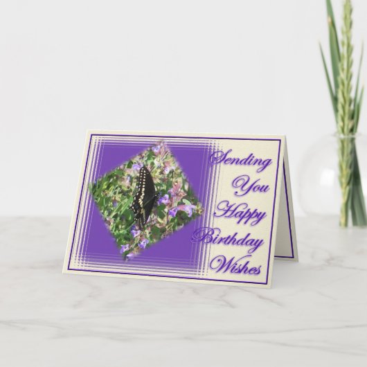 ButterflyBdayWünsche anpassen Karte (Vorderseite)