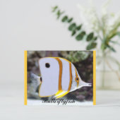 Butterflyfish Postkarte (Stehend Vorderseite)