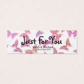 Butterfly'Just for You Gastgeschenk Hochzeit Gift- (Rückseite)
