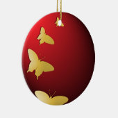 Butterflys Kreis-Verzierung Keramikornament (Rechts)