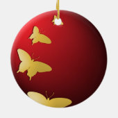 Butterflys Kreis-Verzierung Keramikornament (Hinten)