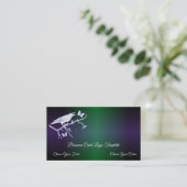 Butterfly's & Raven Business Card Visitenkarte (Stehend Vorderseite)