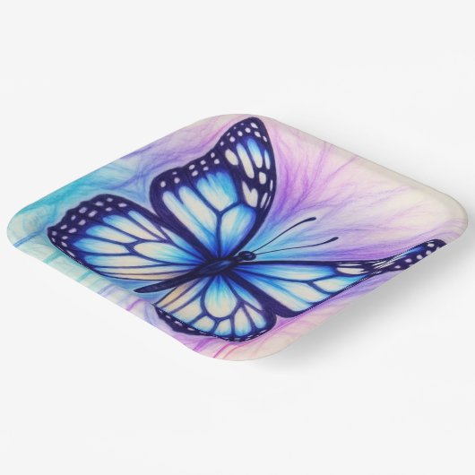 ButterflySketch Pappteller (Gewinkelt)