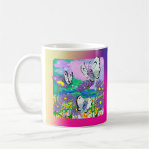 Butterfree Wildflower-Tasse – Süße Pastell-Schmett