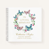 Butterfys Funeral Memorial Budget Gästebuch Notizblock (Vorderseite)