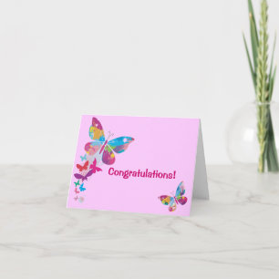 Butterfys Neue Baby Girl Card Karte