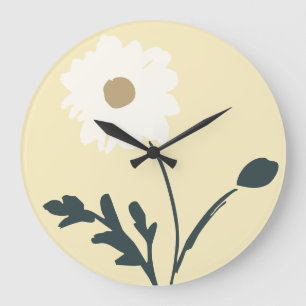 Buttergelb-Creme Moderner Landhausstil Einzelne Ma Große Wanduhr