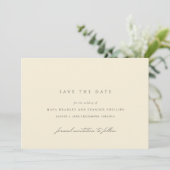 Buttergelb | Elegante Minimalistische Hochzeit Save The Date (Stehend Vorderseite)