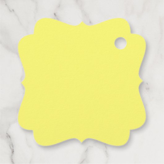 Buttergelb Geschenkanhänger (Rückseite)