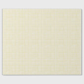 Buttergelb Klassischer Gingham Geschenkpapier (Flach)