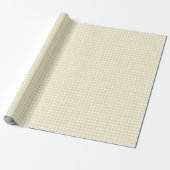 Buttergelb Klassischer Gingham Geschenkpapier (Ungerollt)