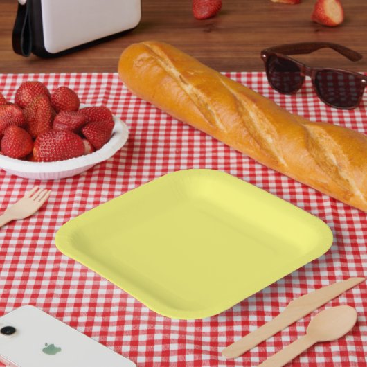 Buttergelb Pappteller (Picknick)