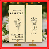 Buttergelb reservierte Sitzplatzmarke Einladung