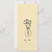 Buttergelb reservierte Sitzplatzmarke Einladung (Rückseite)