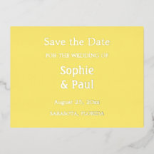 Buttergelb Save the Date