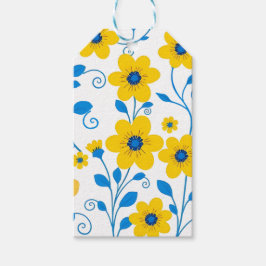 Buttergelb und blau geschenkanhänger