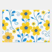 Buttergelb und blau geschenkpapier set (Vorderseite 2)