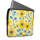 Buttergelb und blau laptopschutzhülle (Vorne Rechts)