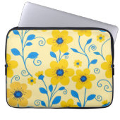 Buttergelb und blau laptopschutzhülle (Vorderseite)