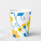 Buttergelb und blau pappbecher (Vorderseite)