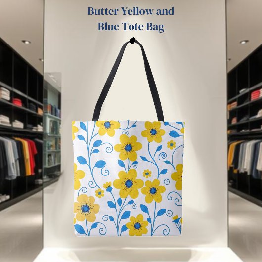 Buttergelb und blau tasche