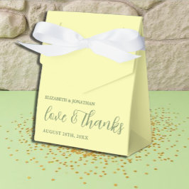 Buttergelb und Minimalistische Hochzeit Geschenkschachtel