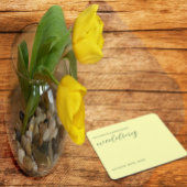 Buttergelb und Minimalistische Hochzeit Rechteckiger Pappuntersetzer