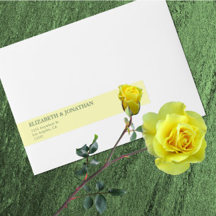 Buttergelb und Minimalistische Hochzeit Rundum-Adressaufkleber