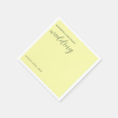 Buttergelb und Minimalistische Hochzeit Serviette (Ecke)